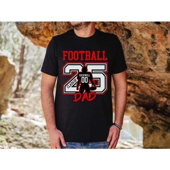 Senior Football Mom Shirt, custom 2026 Personalized Name & Number, senior dad gift, Senior Night tshirt, varsity mama football tee