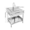 thumbnail image 2 of Single Bowl Sink with Pull-Out Faucet Freestanding Commercial Restaurant Kitchen, 2 of 16