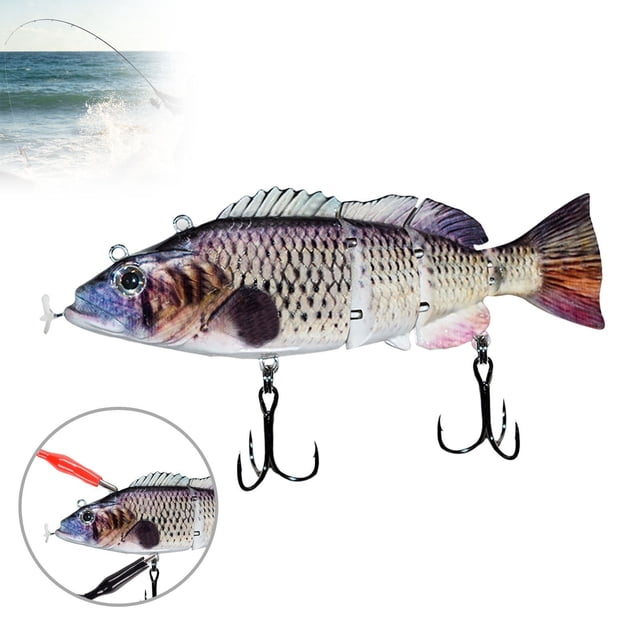 Klonfd Rechargeable Equipped With LED Lights 5.1 Inch Intelligent Robotic Joint Swimming Hard Gear Suitable For Trou