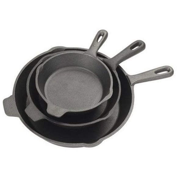 Barbour 7403 Bayou Classic 3-Piece Cast Iron Skillet Set