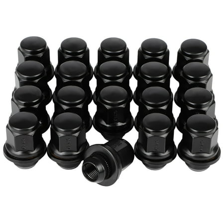 ECCPP Replacement for Wheel Lug Nuts 20pcs M12x1.25 Black Lug Nuts 1.5"(38mm) Tall For Infiniti For Nissan 84-23