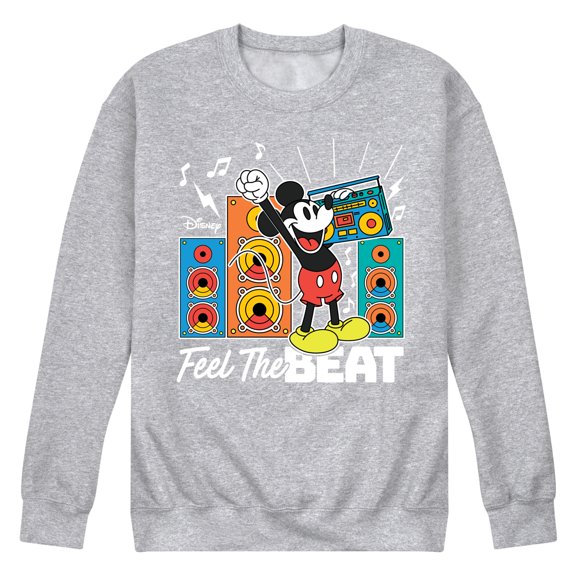 Disney - Mickey Feel The Beat - Men's Crew Neck Fleece Pullover