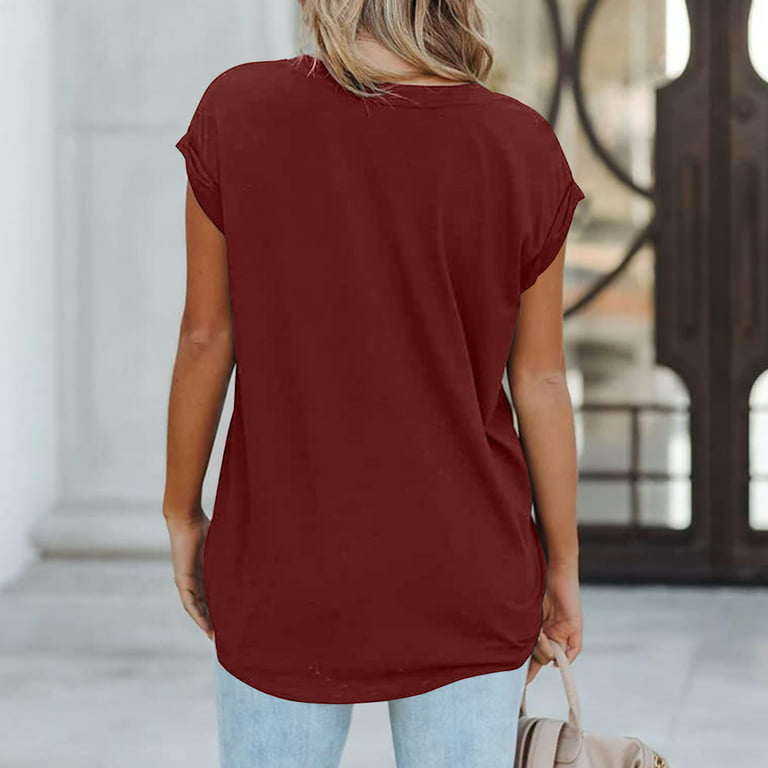 Women Casual Short Sleeve Off Shoulder Oversized T Shirt Outdoor Soft Basic  Tunic Tops Womens Polyester Spandex Shirt Exercise Shirts Women Pack Womens  Long Tee Shirt Compression Shirts for Women Long 