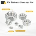 thumbnail image 4 of 80 Pcs M4x0.7mm Hex Nuts, 304 Stainless Steel Metric Coarse Thread Hardware Nut, 4 of 6