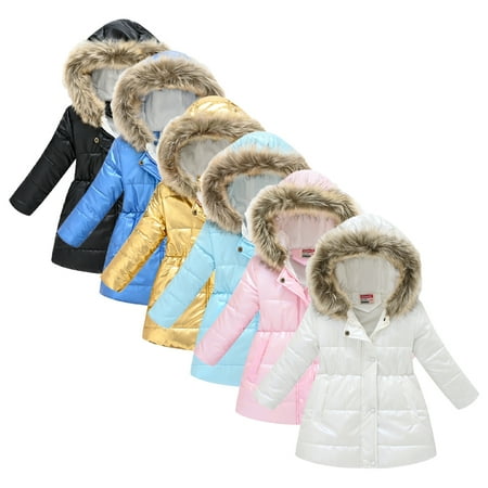 

KYAIGUO Kids Baby Boys Girls Winter Warm Long Jacket Zipper Waterproof Windproof Snowsuit Toddler Thick Warm Hooded Coats Medium Length Big Little Boys Girls Jacket Winter Outwear for 3-3 Years