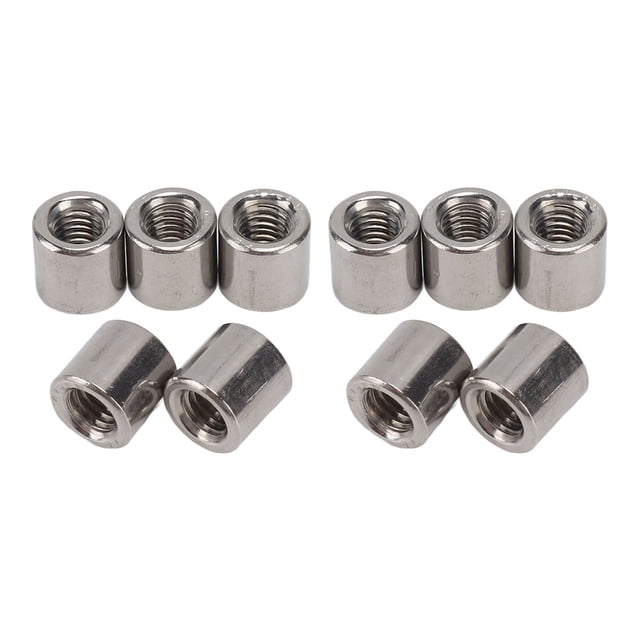 M6 Écrous d'Accouplement Filetés, Écrou d'Accouplement Rond en Acier Inoxydable 304 50PCS pour la Fixation des Vis à Goujons