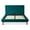 Turquoise, variant on Pemberly Row Mid Century Modern Turquoise Velvet Upholstered Queen Platform Bed