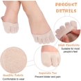 thumbnail image 3 of Black Friday 2022!6 Pairs Toe Topper Socks No Show Liner Socks Five Finger Half Socks Non-Slip Invisible Separated Socks, 3 of 4