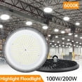thumbnail image 2 of UFO Floodlight LED Industrial Lighting 200W IP65 Waterproof High Bay Lights ,High Bright, 2 of 6