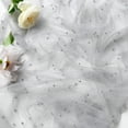 thumbnail image 3 of Sm:)e Pearl Grey Gauze Table Runner 120 Inch 10FT, Table Decor for Wedding Anniversary Birthday Outdoor Home Party Table, 3 of 7