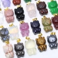 thumbnail image 4 of Colgante cristalino de la caída del collar de piedra de Hello Kitty de la piedra preciosa multi natural del precio barato al por mayor, 4 of 4