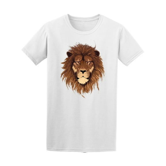 Amazing Watercolor Lion Sketch Tee Men's -Image by Shutterstock