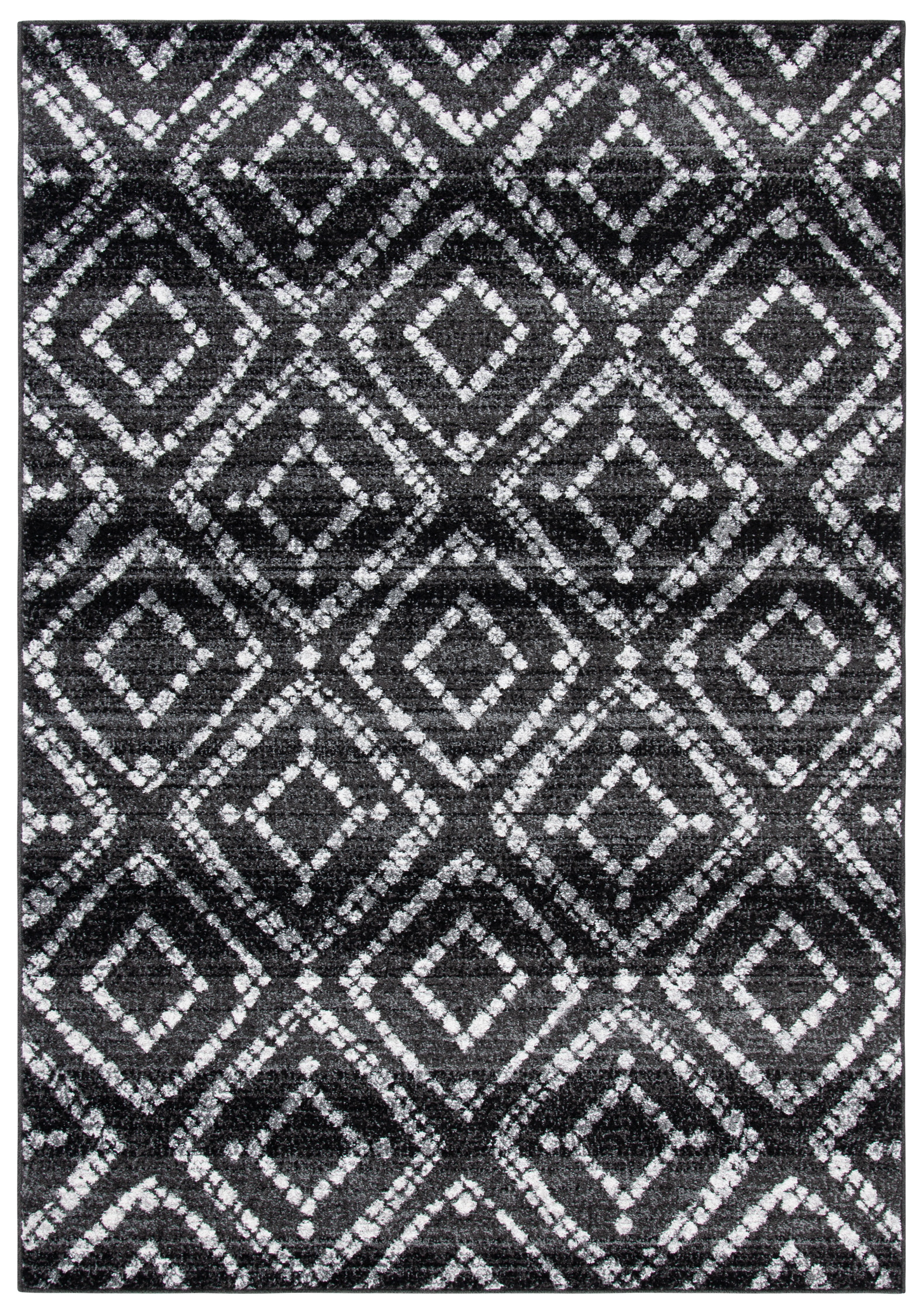 Safavieh Adirondack Lecia Geometric Area Rug, Black/Ivory, 5'1" x 7'6"