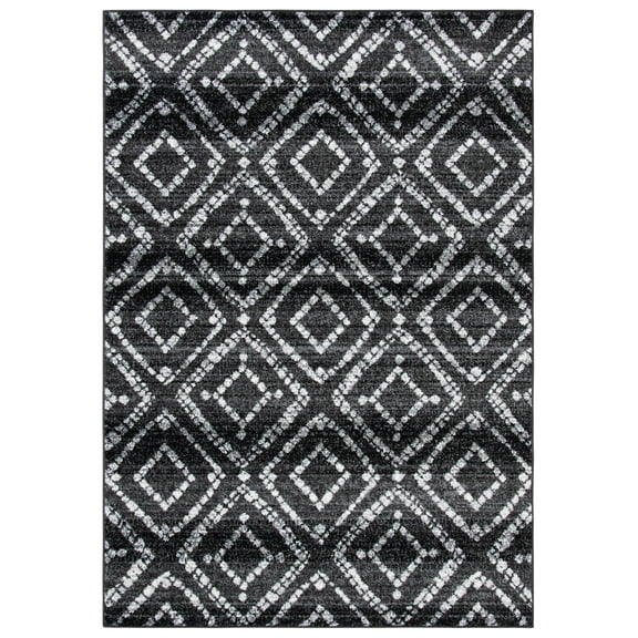 SAFAVIEH Adirondack Lecia Geometric Area Rug, Black/Ivory, 2'6" x 4'