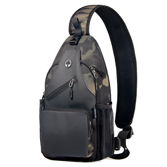 Mochila bandolto con bandolta para hombre y mujer, color camuflaje negro