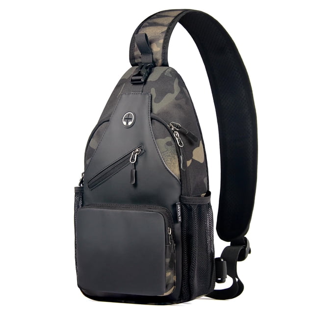 Mochila bandolto con bandolta para hombre y mujer, color camuflaje negro