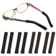 thumbnail image 1 of Cojín para orejas de gafas Uxcell 2.17 In, 4 pares de sujetadores suaves de orejas de algodón, antideslizantes y cómodos, cojines elásticos para las patillas de las gafas, negro/marrón, 1 of 7
