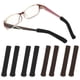 thumbnail image 1 of Cojín para orejas de gafas Uxcell 2.17 In, 4 pares de sujetadores suaves de orejas de algodón, antideslizantes y cómodos, cojines elásticos para las patillas de las gafas, negro/marrón, 1 of 7
