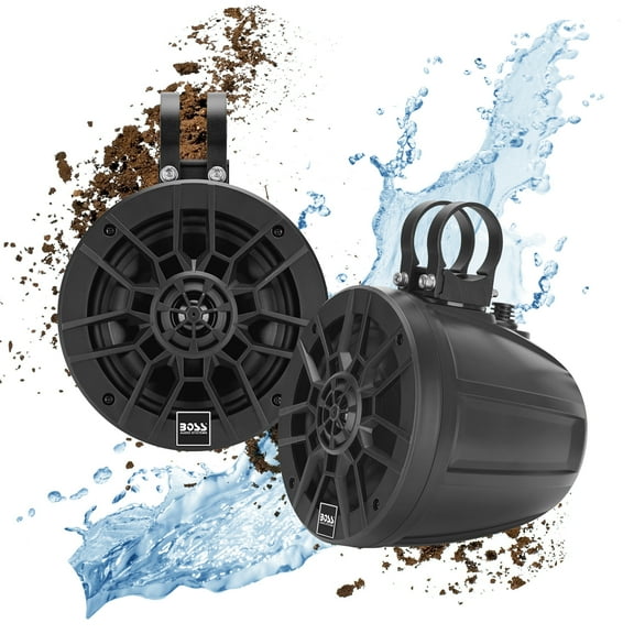 Boss Audio Systems B6ABT Bluetooth Amplified 6.5 in Marine Roll Cage Speaker Pods, IPX6 Weatherproof