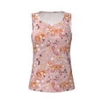 thumbnail image 4 of Xecao Beautiful Fox print women's scoop neck, loose-fit workout tank tops for the gym., 4 of 9
