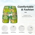 thumbnail image 5 of Balery Cartoon Frog Mens Swim Trunks Swim Shorts for Men Quick Dry Inseam Beach Shorts with Compression Liner Pocket-Large, 5 of 9