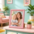 thumbnail image 6 of Dongrere 5x7 Inch Picture Frame Vertical Tabletop Standing Display Frame for Family Wedding Portrait Home Bedroom Desk Shelf Decor, Pink, 6 of 6