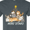 thumbnail image 4 of Inktastic Merry Catmas with Cat Tree and Yellow Star T-Shirt, 4 of 5