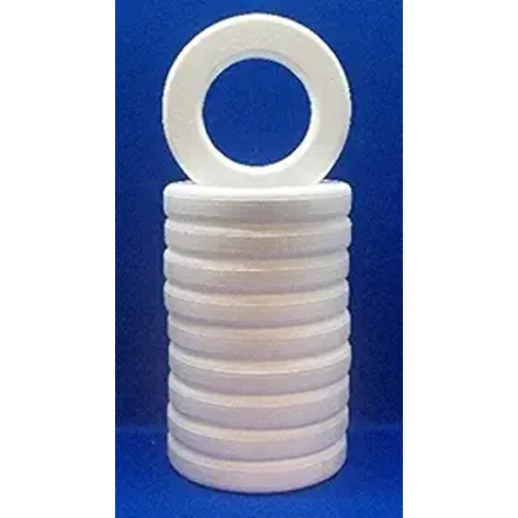 10 PC Set EPS Polystyrene Foam Wreaths 10" with Rounded Edges Floral Craft Rings