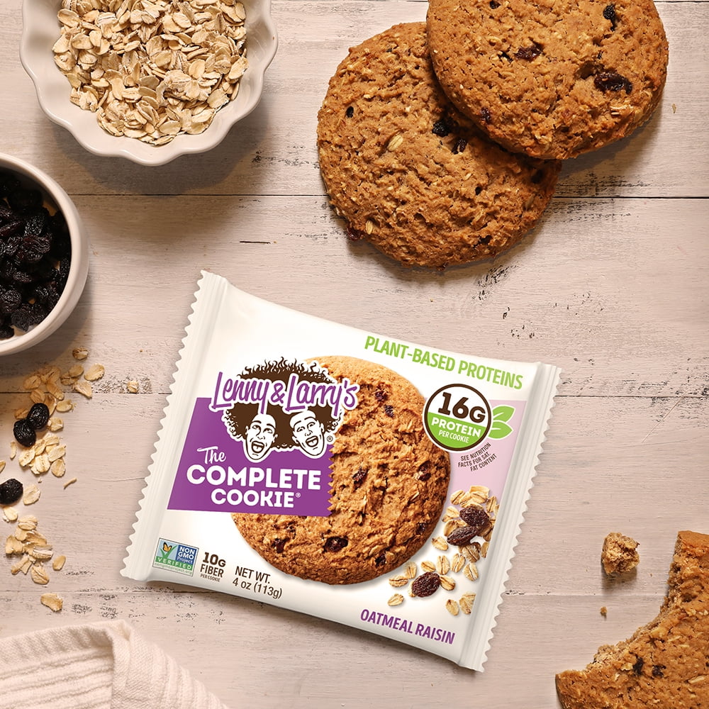 (3 pack) Lenny and Larry's The Complete Cookie, Oatmeal Raisin, 4 oz, 4 Ct