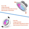 thumbnail image 4 of DYstyle RGB Dimmable LED Ceiling Light Recessed Round Downlight Fixture 16 Colors Changing Panel Ceiling Lamp, 4 of 5