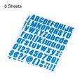 thumbnail image 3 of Uxcell 1 inch Self Adhesive Waterproof Vinyl Letter Number Sticker Set, 8 Sheet Light Blue, 3 of 6
