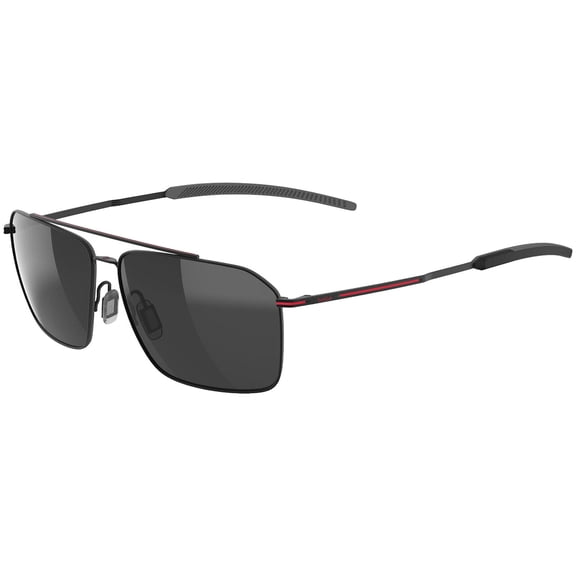 Bolle Flow Volt Polarized Unisex Black/Red Matte Rectangular Navigator Sunglasses - BS141004