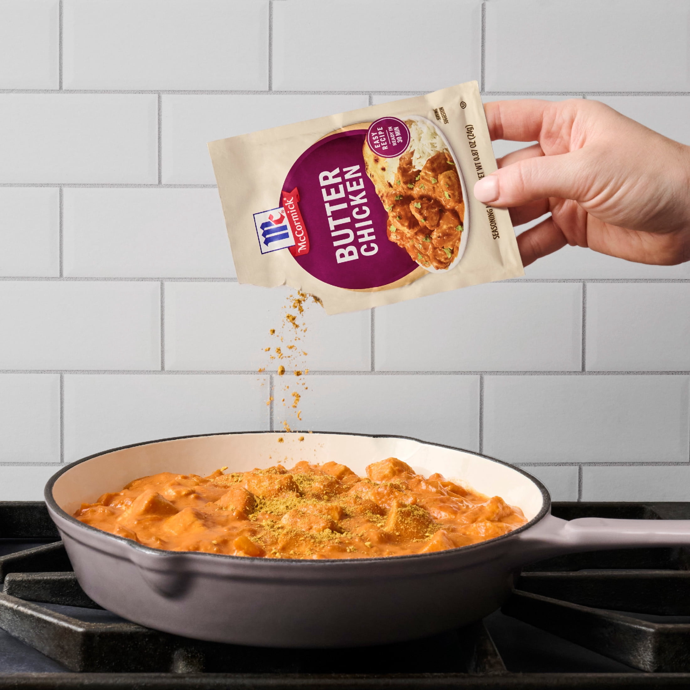 (2 pack) McCormick Butter Chicken Seasoning Mix, 0.87 oz Packet