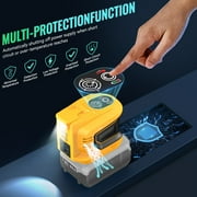 200W Portable Power Inverter for DeWALT 20V, Outdoor Generato Battery Converter with 2 USB&LED&AC Battery Powered Outlet,Convert DC 18V/20V to AC 110V-120V Portable Power Station(Tool Only)