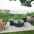 thumbnail image 5 of Elementi Rome Patio Coffee Table Glass Fiber Reinforced Concrete, Round Slate Black, 5 of 7