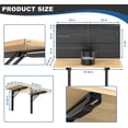 thumbnail image 3 of Wall Mounted Workbench with Pegboard  Folding Down Work Table Metal Pegboard Wall Organizer for Garage  Workshop, 3 of 7