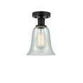 thumbnail image 4 of Innovations Lighting  Edison Hanover - 1 Light 6" Semi-Flush Mount Antique Brass/Fishnet, 4 of 5