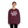 thumbnail image 4 of French France Wife Girlfriend Husband Sweatshirt Gifts Crew Neck Shirt Long, 4 of 5