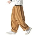 thumbnail image 4 of Mens Sweatpants,Men's Vintage Corduroy Harlan Casual Loose Long Floor Length Trousers,Cargo Pants for Men,Size:XXL, 4 of 6