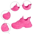 thumbnail image 4 of Rokment Womens Dad Fashion Sneakers Platform Chunky Walking Running Shoes 2026 Spring Fall Breathable Mesh Height Increasing Casual Tennis Shoes Hot Pink Size 8, 4 of 6