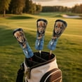 thumbnail image 3 of Yuyamidu 3D Dachshund Golf Club Head Covers Cute PU Leather Driver Headcover, Fairway Wood Head Cover, Golf Hybrid Head Cover for Women, 3 of 7