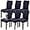 Navy, variant on Waterproof Chair Covers for Dining Room Set of 2, Stretch Jacquard Dining Chair Slipcovers Removable Washable Chair Protectors Cover for Kitchen