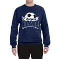 thumbnail image 2 of Wild Bobby, Soccer Dad Better Than a Regular Dad Father's Day Unisex Crewneck Sweatshirt, Navy, Large, 2 of 6