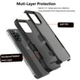 thumbnail image 3 of For iPhone 16 Pro Max 5G Case ,Sturdy Phone Case for iPhone 16 Pro Max 5G 6.9 inch ,Tiflook Shockproof Protection Heavy Duty Armor Hard Plastic & Rubber Rugged Bumper 2-in-1 Case Cover ( Black ), 3 of 6