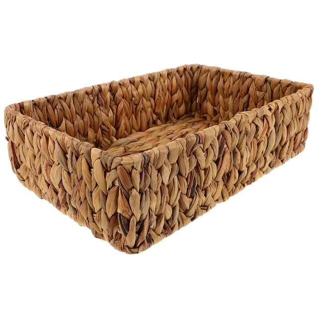 Wicker Storage Basket Handwoven Basket Bathroom Decorative Storage Bin Small Woven Basket Fruit Sundries Storage Organizer For Home Kitchen