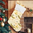 thumbnail image 5 of CoolnutSweet Bee Christmas Stockings Honeycomb Christmas Presonalized Large Stocking Sock, Set of 2 Xmas Party Winter Decor Candy Bag Family Holiday Gift, 17.7 Inch, 5 of 7