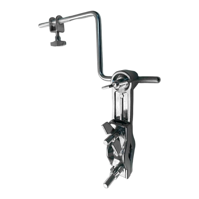 Soporte de abrazadera para cencerro de bombo, resistente y duradero, accesorios de montaje en forma de Z con curva de extensión