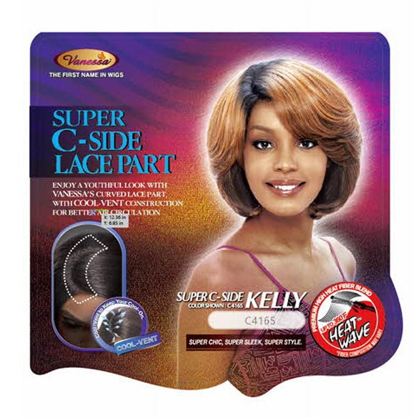 Vanessa Super C Side Synthetic Hair Full Wig - KELLY