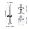 thumbnail image 2 of Tornillos Auto-Perforantes Unique Bargains #14 x 2-1/2' Galvanizado Acero 25uds con Arandela EPDM, 2 of 6
