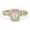Yellow Gold, variant on Twisted Infinity Halo Solitaire Engagement Rings for Women, 6x4MM Emerald and Round cut Lab Created Moissanite Ring In 14K Rose Gold Over Sterling Silver Ring Size-5